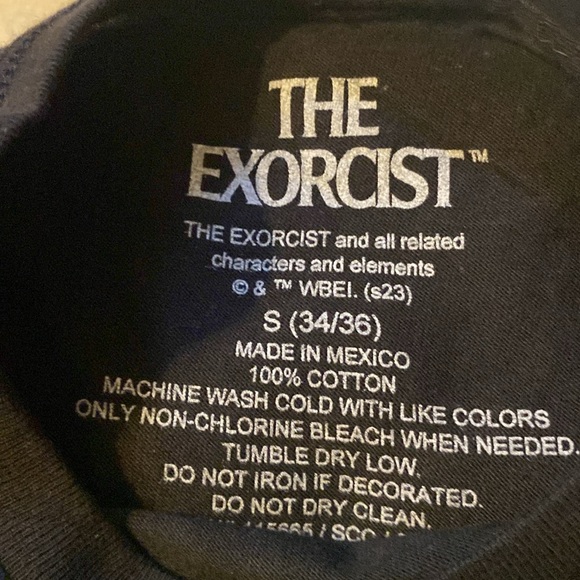 🚦The Exorcist Movie Black Cotton Graphic T-shirt Size S 34/36 - Picture 7 of 9